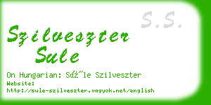 szilveszter sule business card